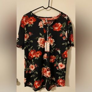 Floral mini dress, size: 2X new